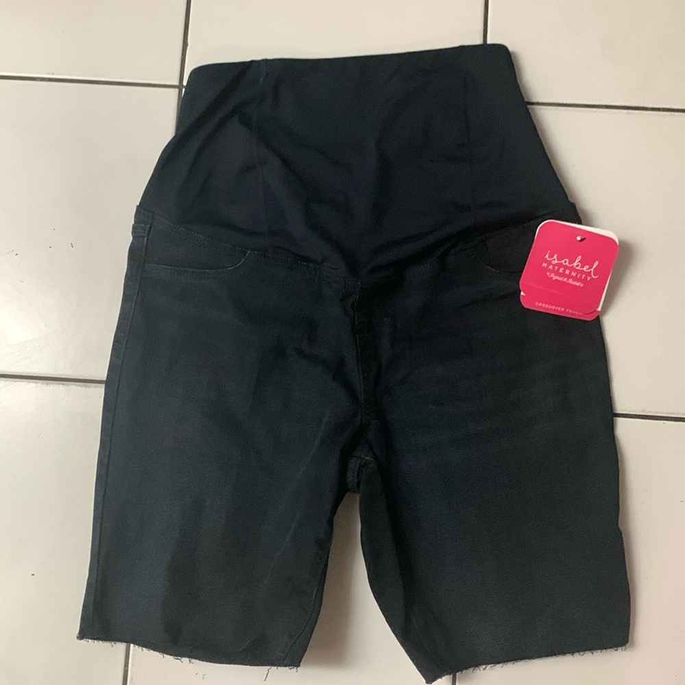 Isabel Maternity Bermuda jean shorts